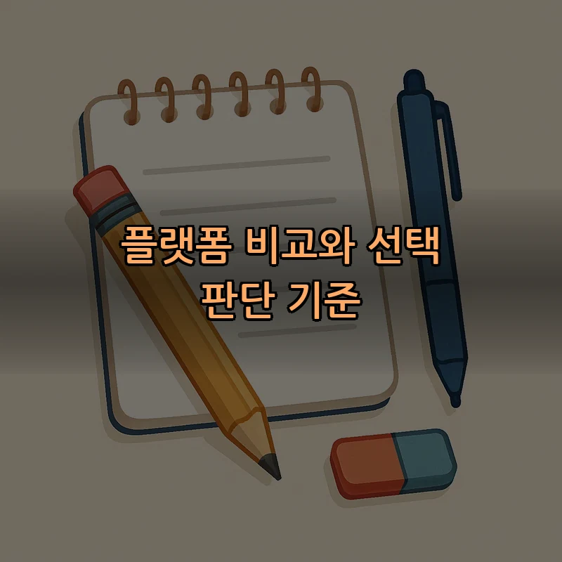 플랫폼 비교와 선택 판단 기준