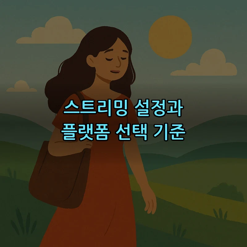 스트리밍 설정과 플랫폼 선택 기준
