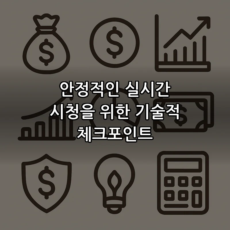 안정적인 실시간 시청을 위한 기술적 체크포인트