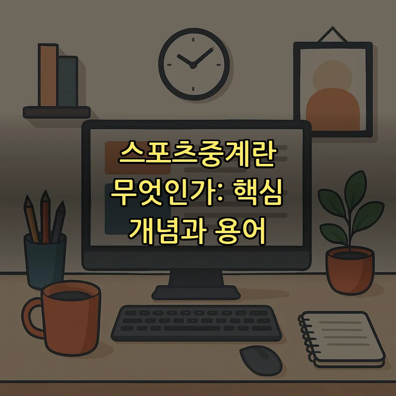 스포츠중계란 무엇인가: 핵심 개념과 용어