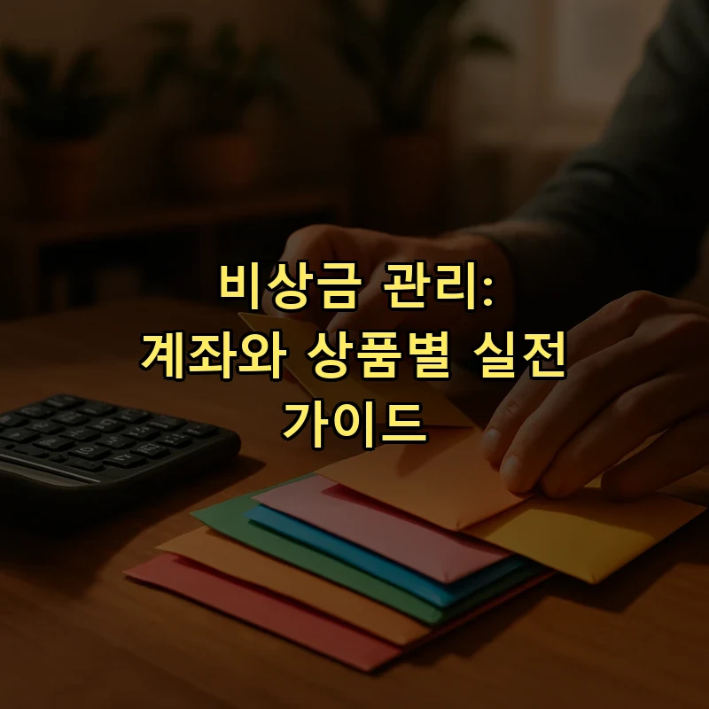 비상금 관리: 계좌와 상품별 실전 가이드