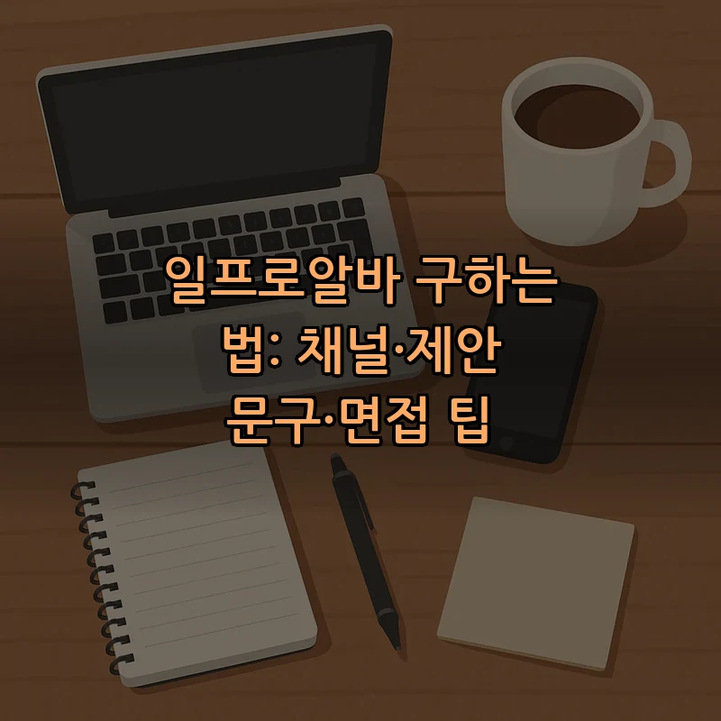 일프로알바 구하는 법: 채널·제안 문구·면접 팁