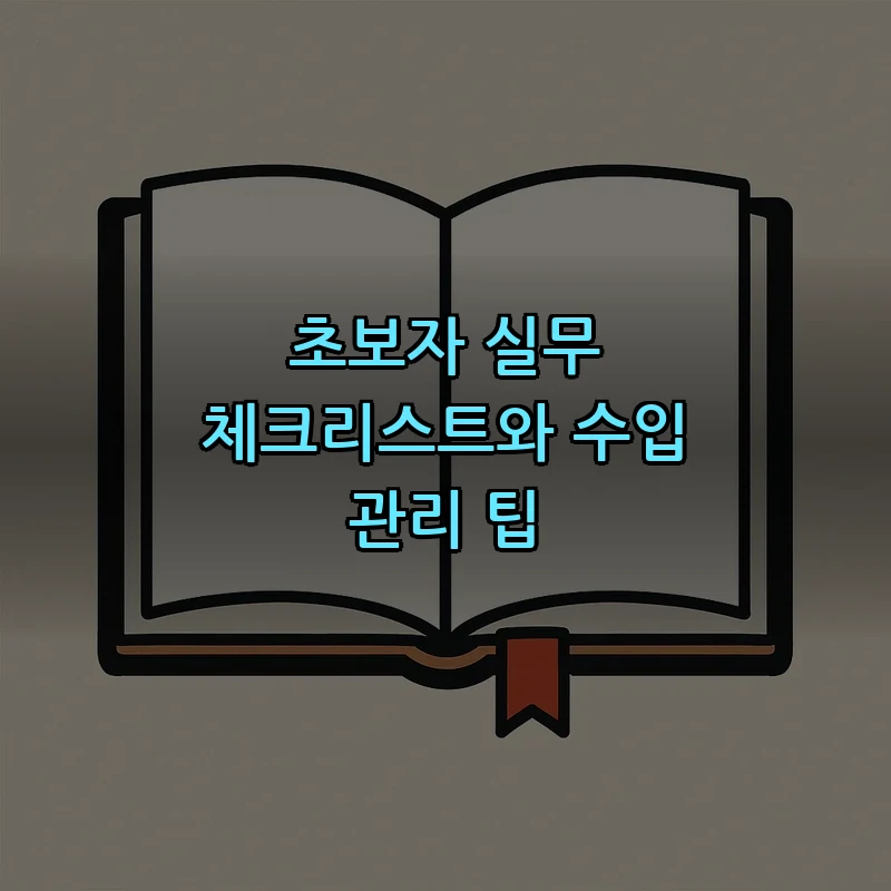 초보자 실무 체크리스트와 수입 관리 팁