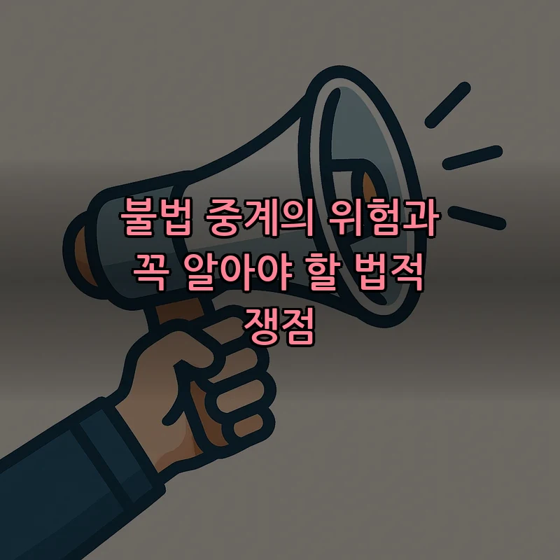 불법 중계의 위험과 꼭 알아야 할 법적 쟁점