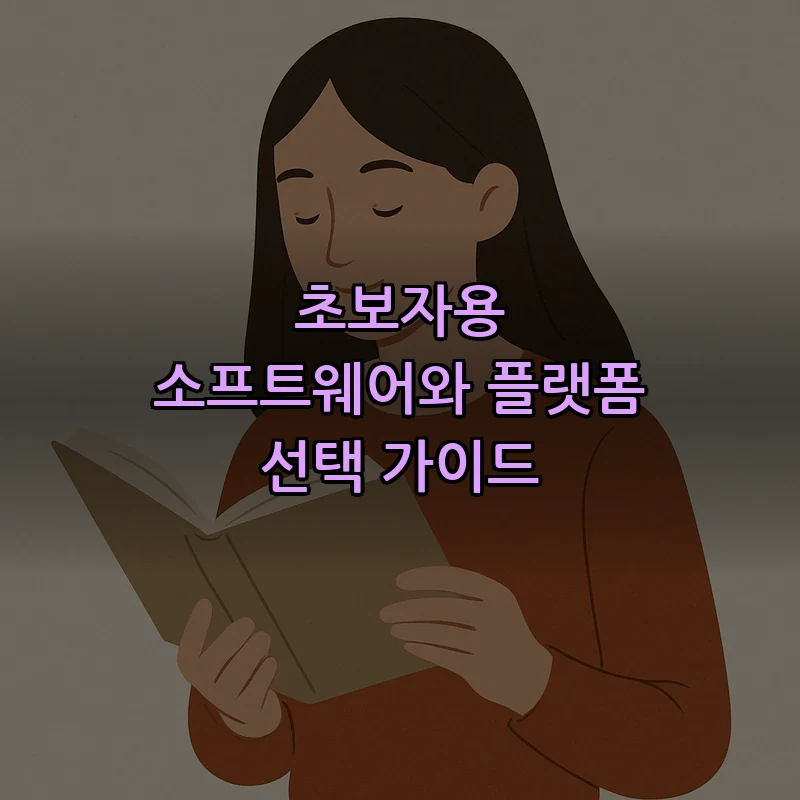 초보자용 소프트웨어와 플랫폼 선택 가이드