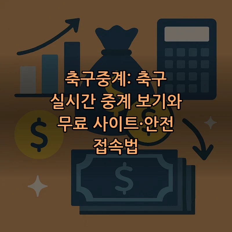 축구중계: 축구 실시간 중계 보기와 무료 사이트·안전 접속법 커버 이미지
