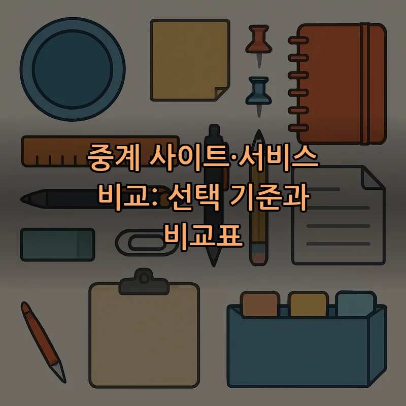 중계 사이트·서비스 비교: 선택 기준과 비교표
