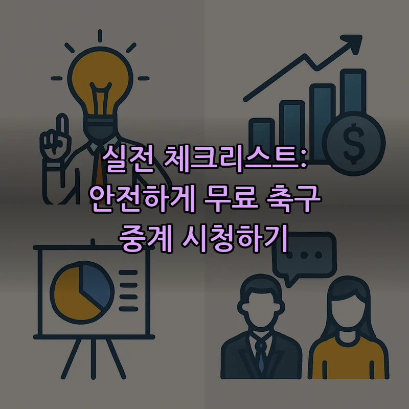 실전 체크리스트: 안전하게 무료 축구 중계 시청하기