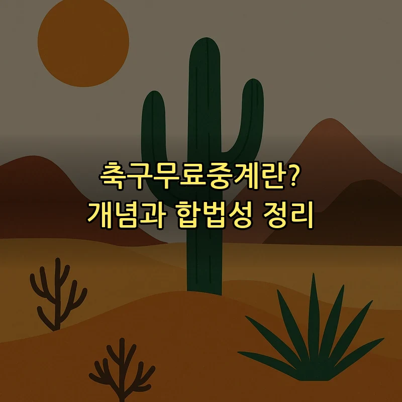 축구무료중계란? 개념과 합법성 정리