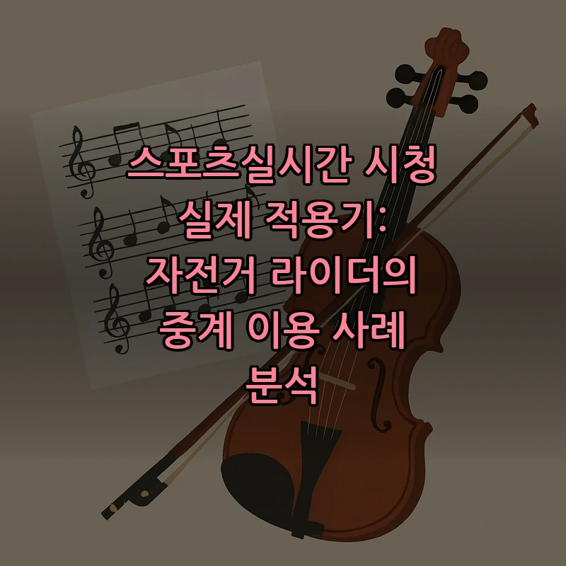 스포츠실시간 시청 실제 적용기: 자전거 라이더의 중계 이용 사례 분석 커버 이미지