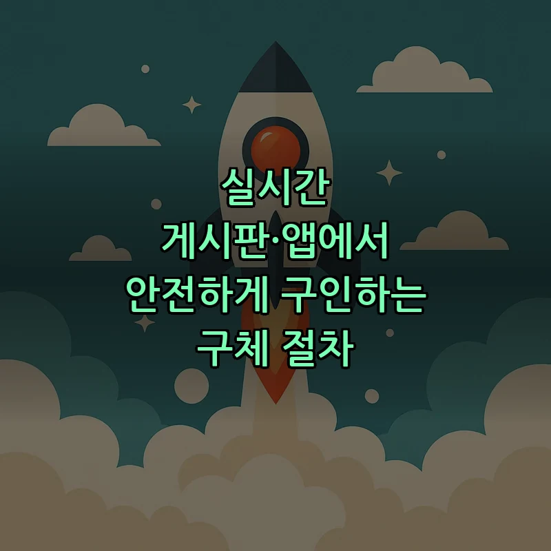 실시간 게시판·앱에서 안전하게 구인하는 구체 절차