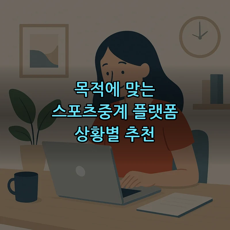 목적에 맞는 스포츠중계 플랫폼 추천