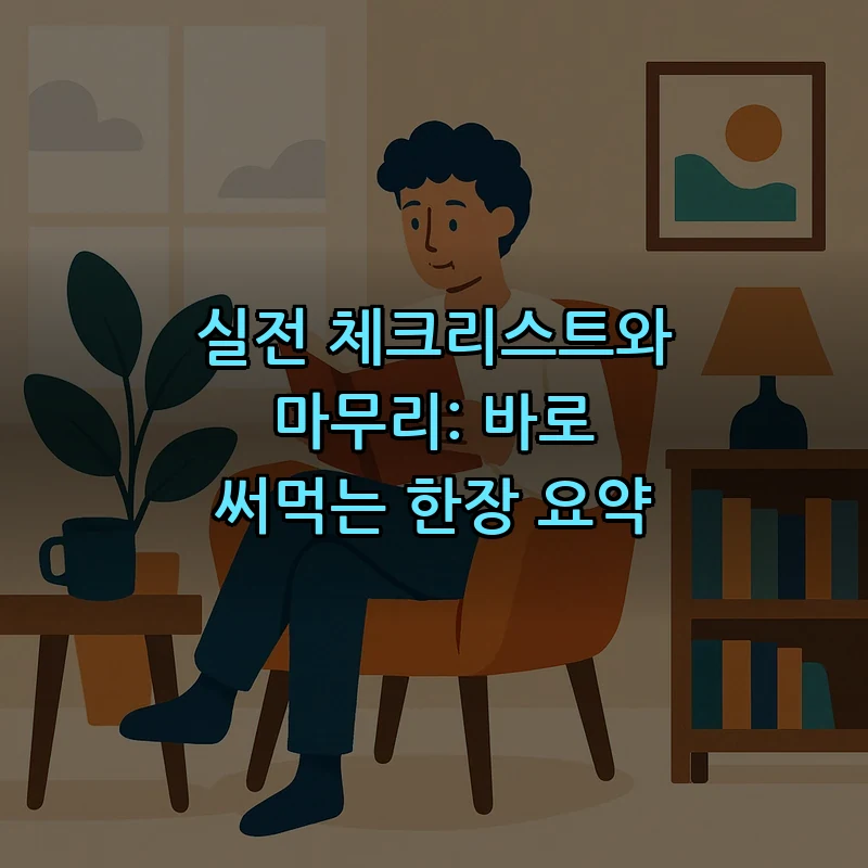 실전 체크리스트와 마무리: 바로 써먹는 한장 요약