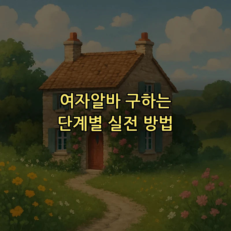 여자알바 구하는 단계별 실전 방법