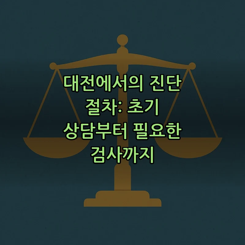 대전에서의 진단 절차: 초기 상담부터 필요한 검사까지