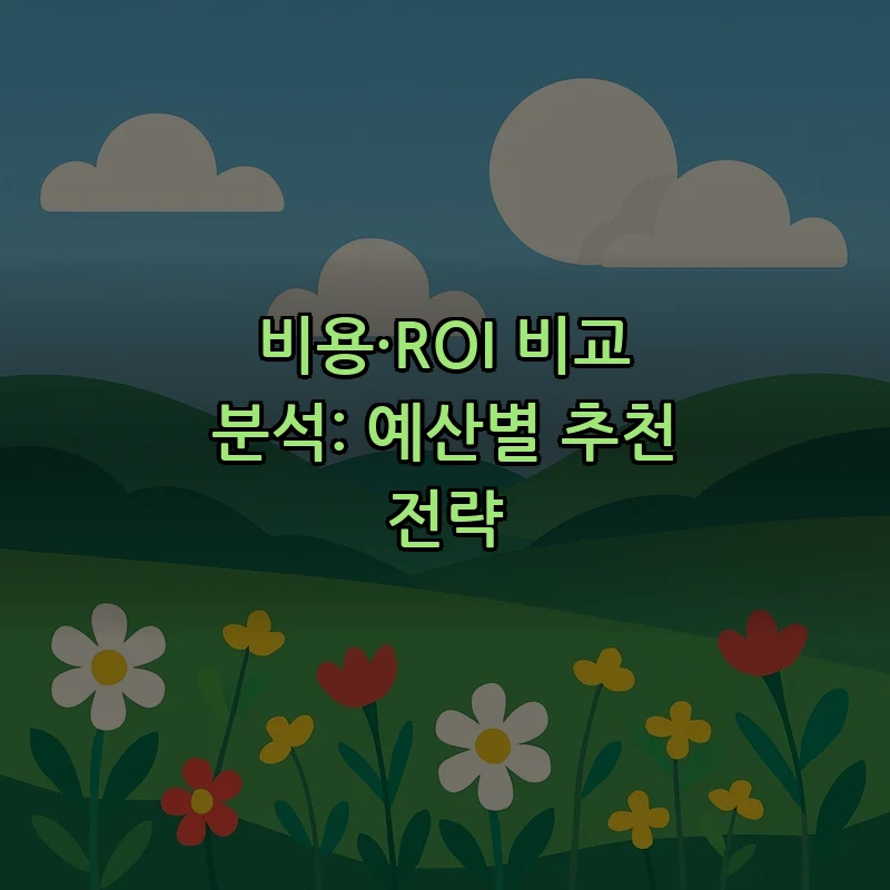 비용·ROI 비교 분석: 예산별 추천 전략