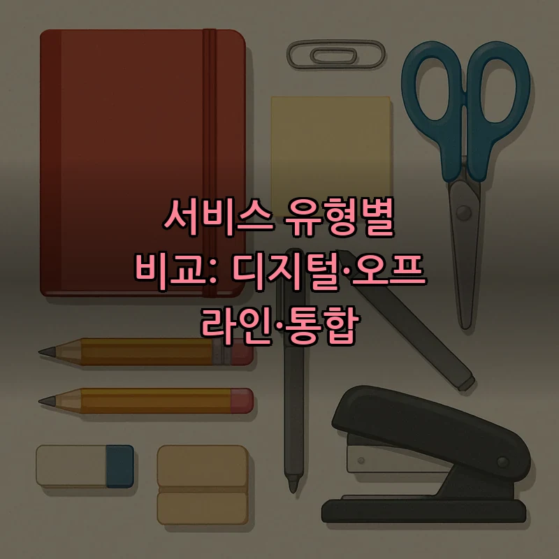 서비스 유형별 비교: 디지털·오프라인·통합
