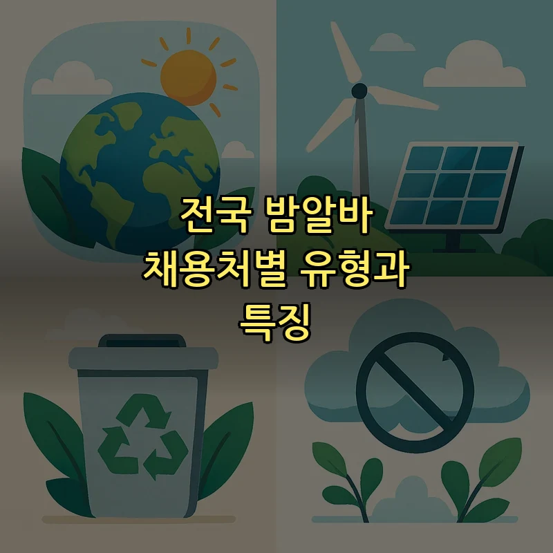 전국 밤알바 채용처별 유형과 특징