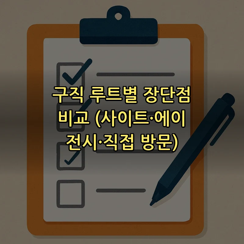 구직 루트별 장단점 비교 (사이트·에이전시·직접 방문)