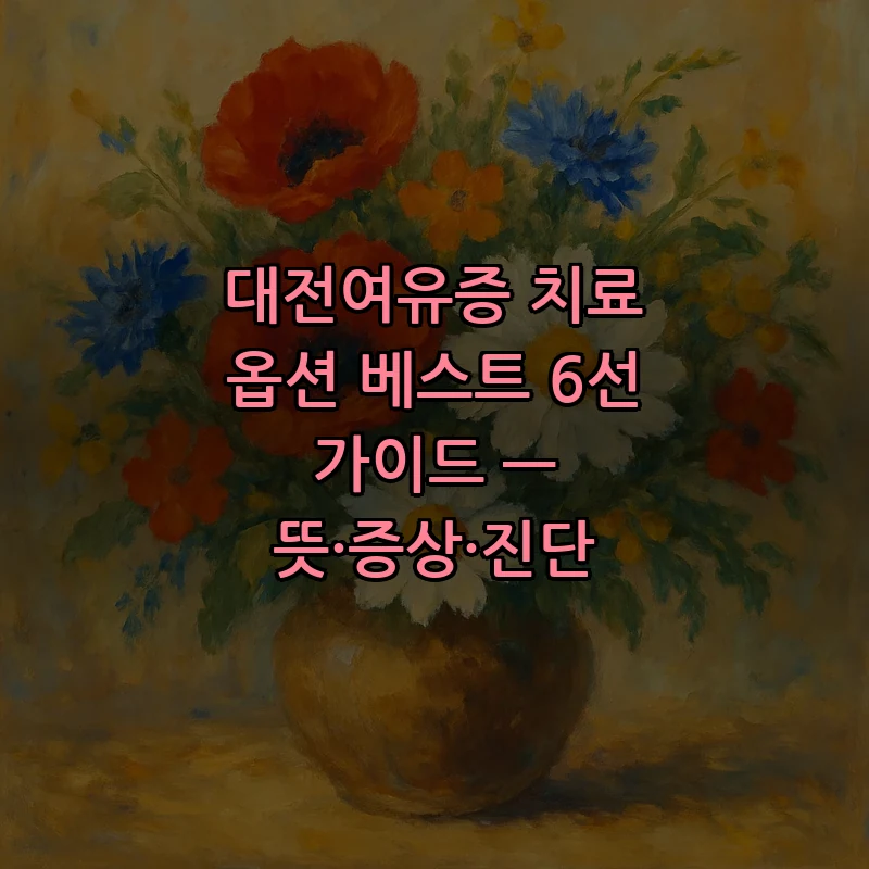 대전여유증 치료 옵션 6가지 — 뜻·증상·진단