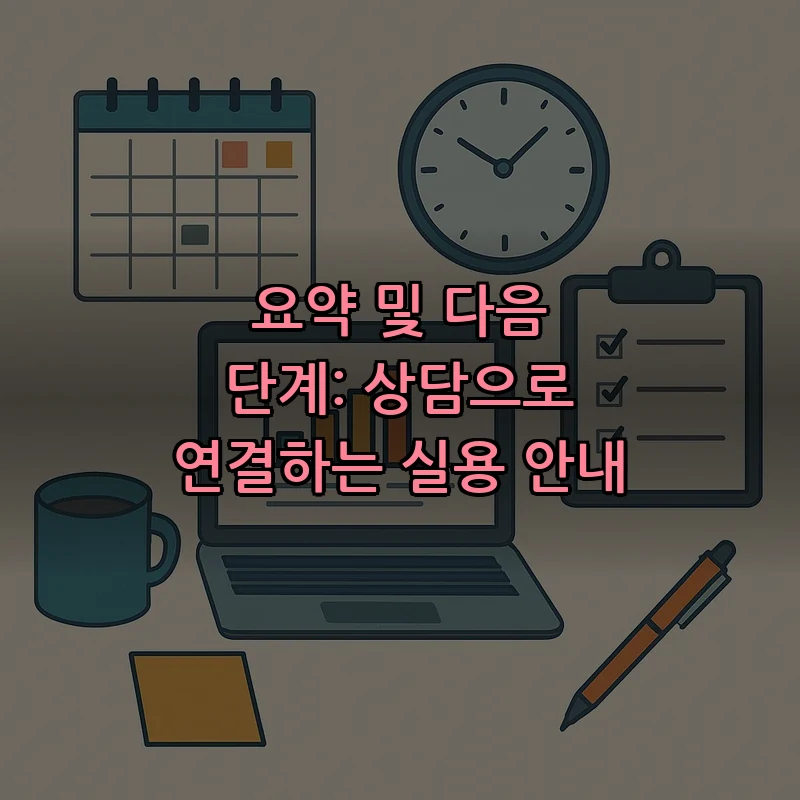 요약 및 다음 단계: 상담으로 연결하는 실용 안내