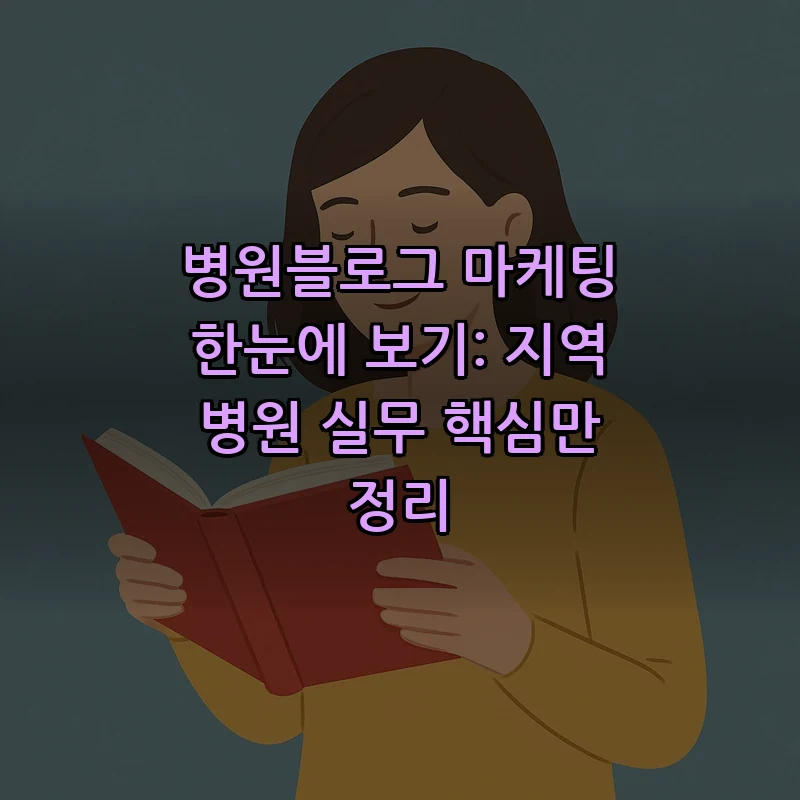 병원블로그 마케팅: 지역 병원 실무 가이드