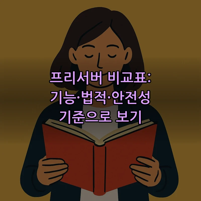프리서버 비교표: 기능·법적·안전성 기준으로 보기