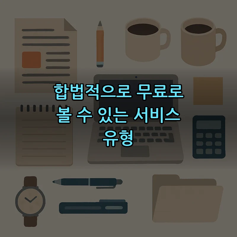 합법적으로 무료로 볼 수 있는 서비스 유형