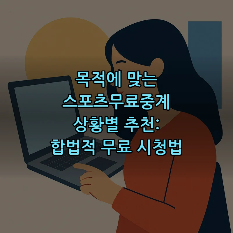 스포츠 무료 중계의 합법적 방법과 플랫폼 (2025)