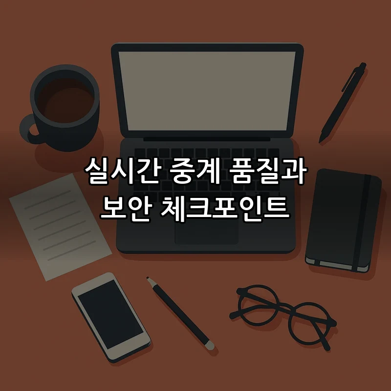실시간 중계 품질과 보안 체크포인트