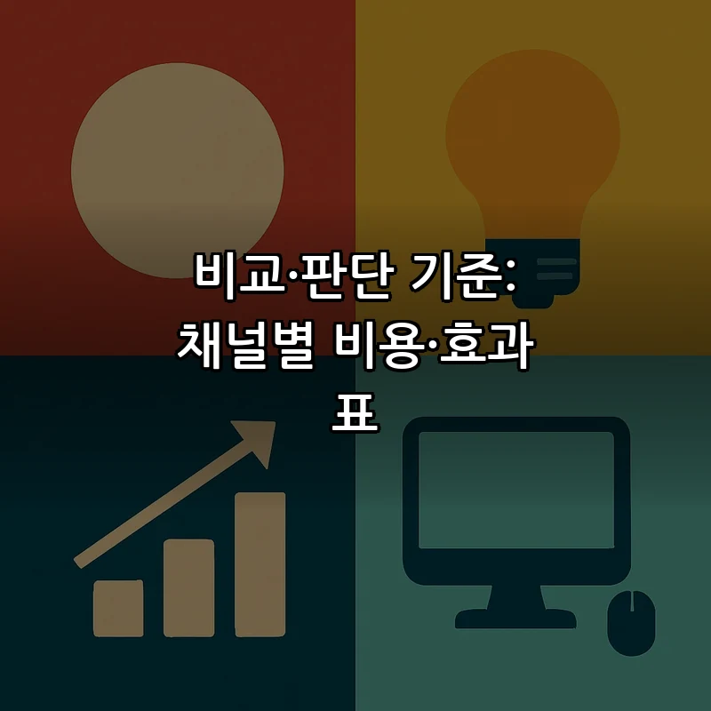 비교·판단 기준: 채널별 비용·효과 표