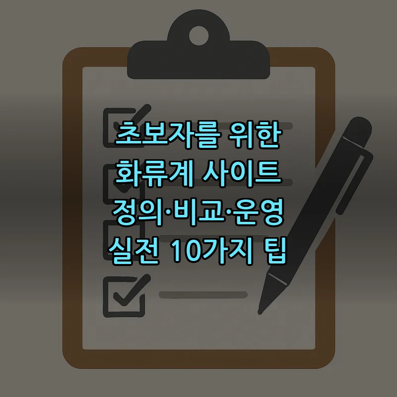 초보자를 위한 화류계 사이트 개념과 운영 노하우