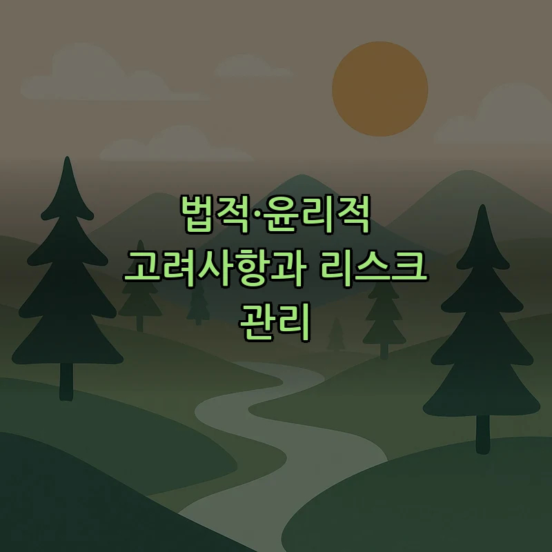 법적·윤리적 고려사항과 리스크 관리