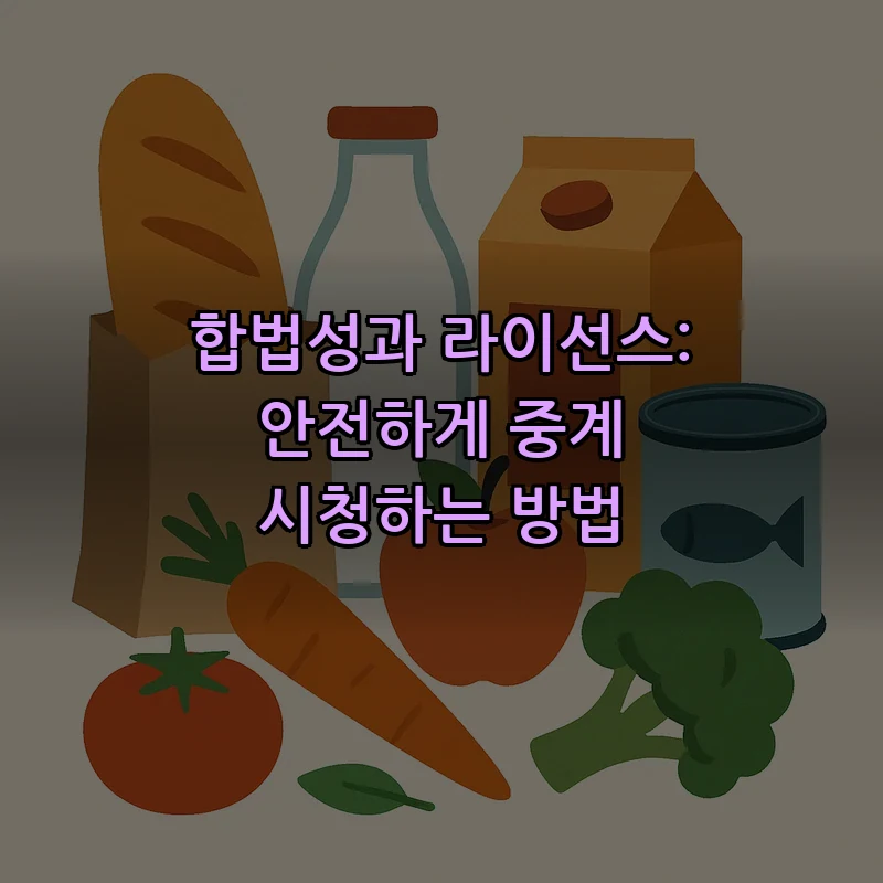합법성과 라이선스: 안전하게 중계 시청하는 방법