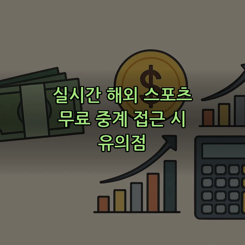 실시간 해외 스포츠 무료 중계 접근 시 유의점