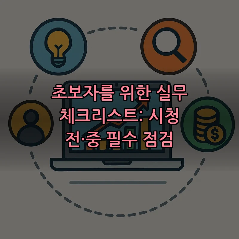 초보자를 위한 실무 체크리스트: 시청 전·중 필수 점검
