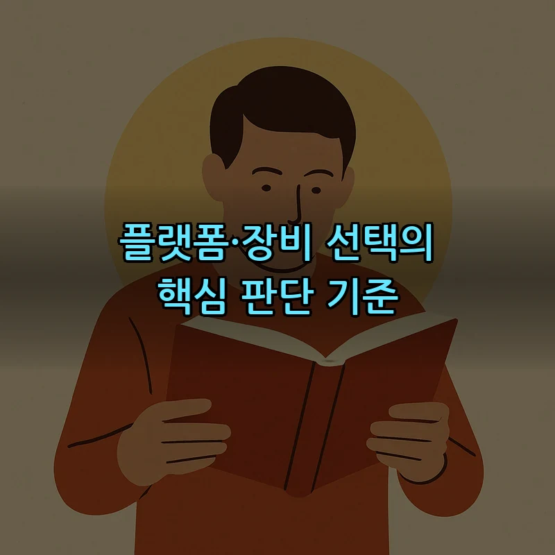 플랫폼·장비 선택의 핵심 판단 기준
