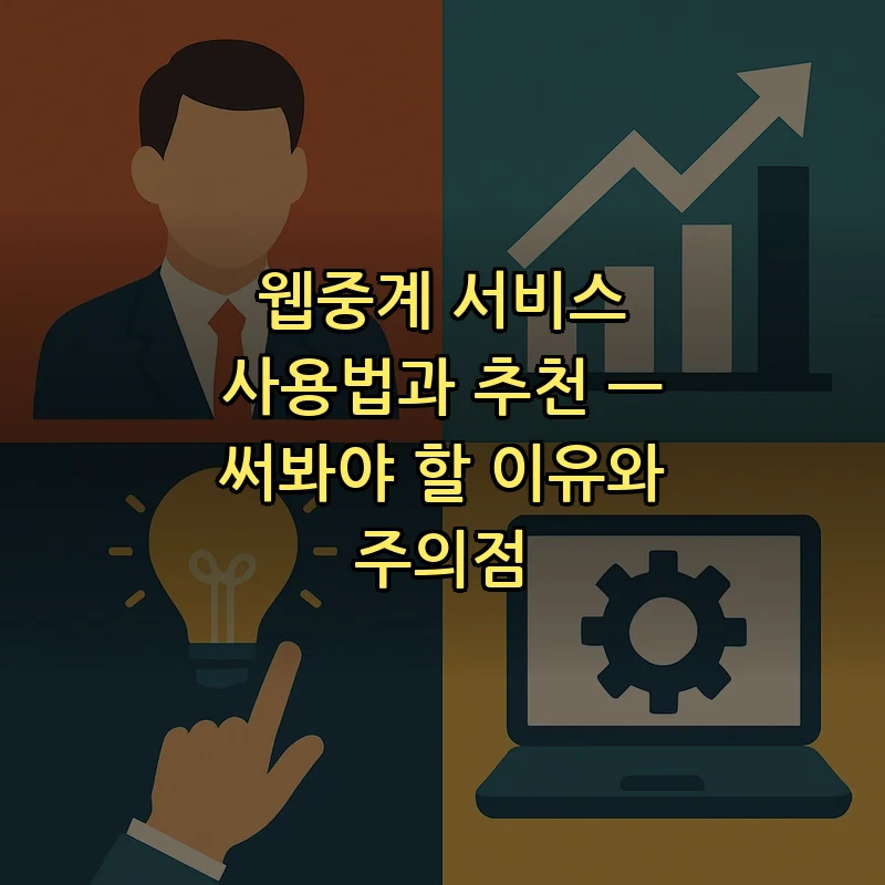 웹중계 서비스 사용법과 추천 — 쉬운 시작 가이드
