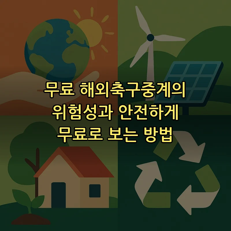 무료 해외축구중계의 위험성과 안전하게 무료로 보는 방법
