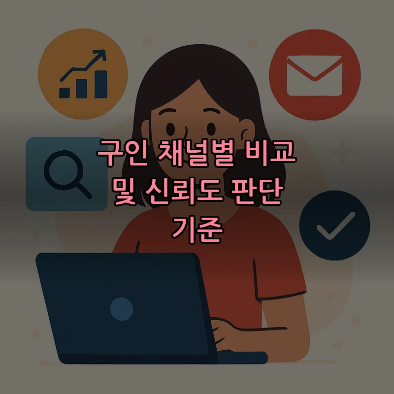 구인 채널별 비교 및 신뢰도 판단 기준