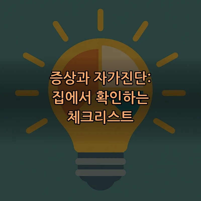 증상과 자가진단: 집에서 확인하는 체크리스트