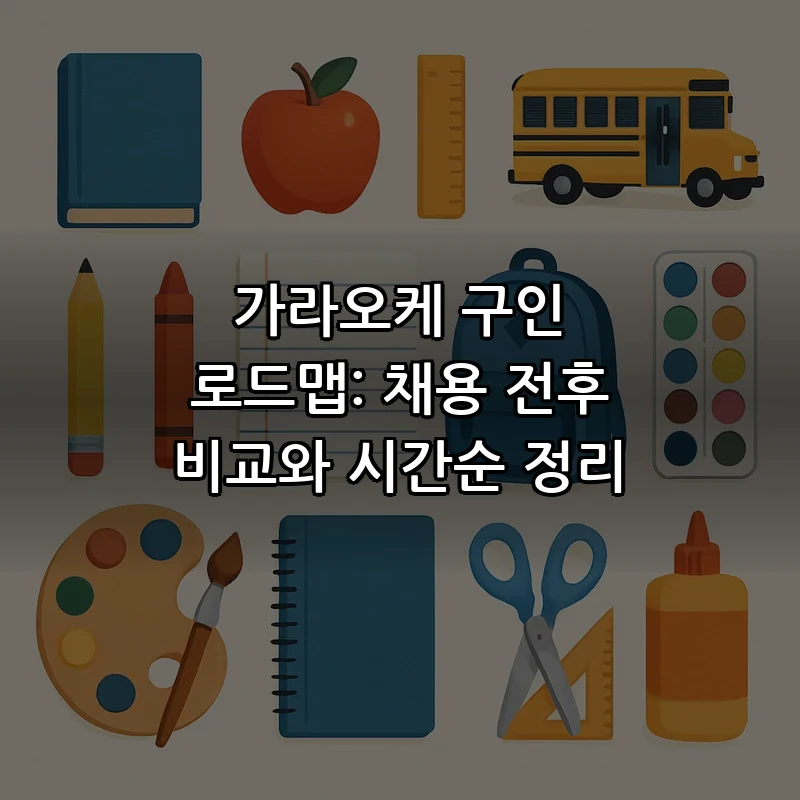 가라오케 구인 로드맵: 채용 전후 비교와 준비