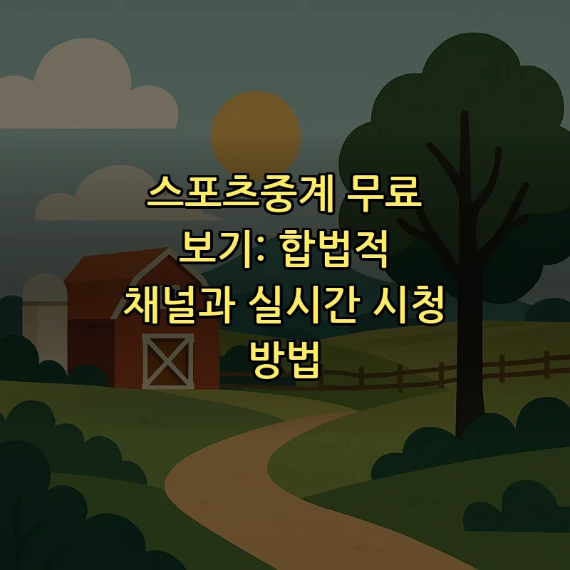 스포츠중계란 무엇인가: 합법적 채널과 실시간 시청 방법
