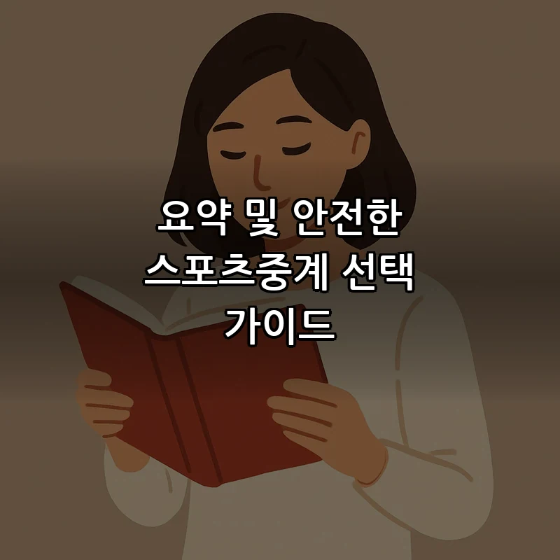 요약 및 안전한 스포츠중계 선택 가이드