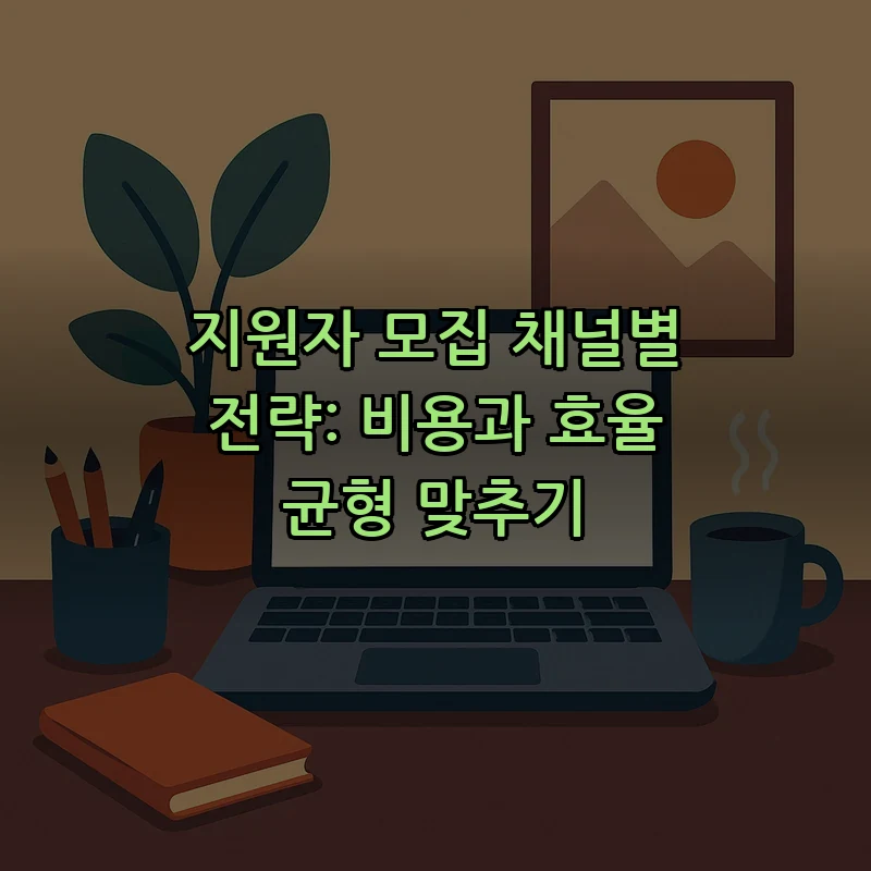 지원자 모집 채널별 전략: 비용과 효율 균형 맞추기