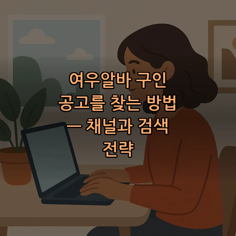 여우알바 구인 공고를 찾는 방법 — 채널과 검색 전략