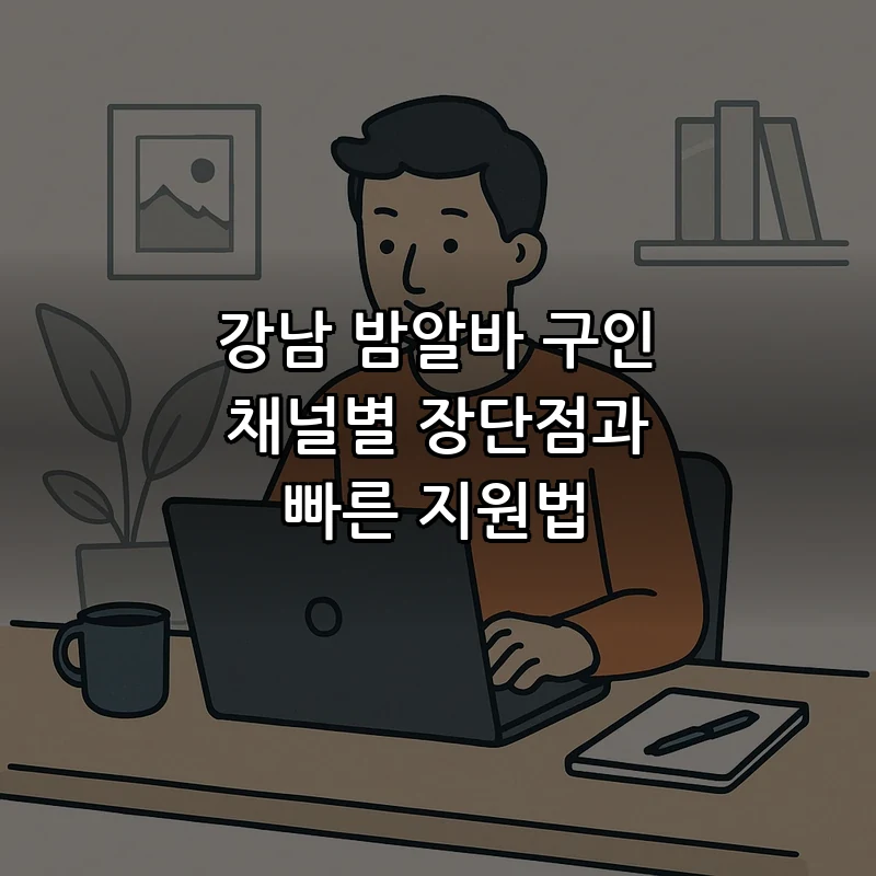 강남 밤알바 구인 채널별 장단점과 빠른 지원법
