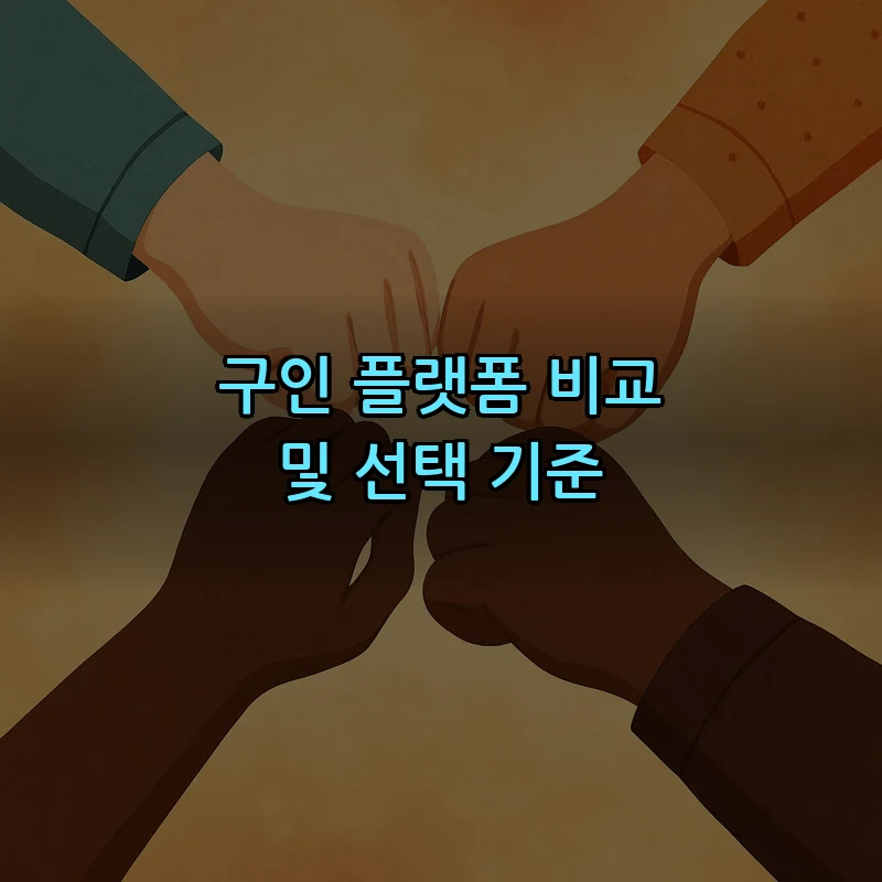 구인 플랫폼 비교 및 선택 기준
