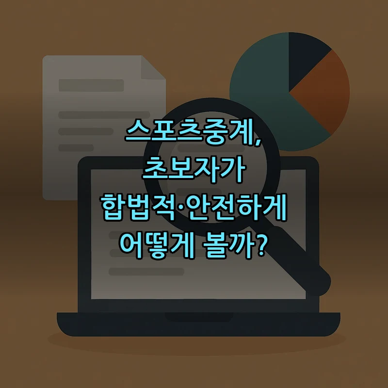스포츠중계, 초보자가 합법적·안전하게 어떻게 볼까? 커버 이미지