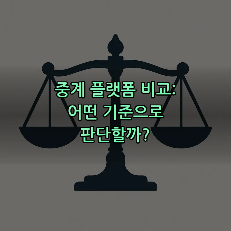 중계 플랫폼 비교: 어떤 기준으로 판단할까?